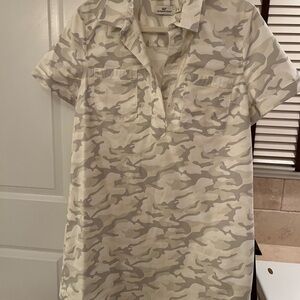 Vineyard Vines Camouflage Shirt Dress